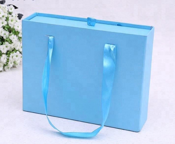 Drawer custom cardboard gift wrapping shoe handle box