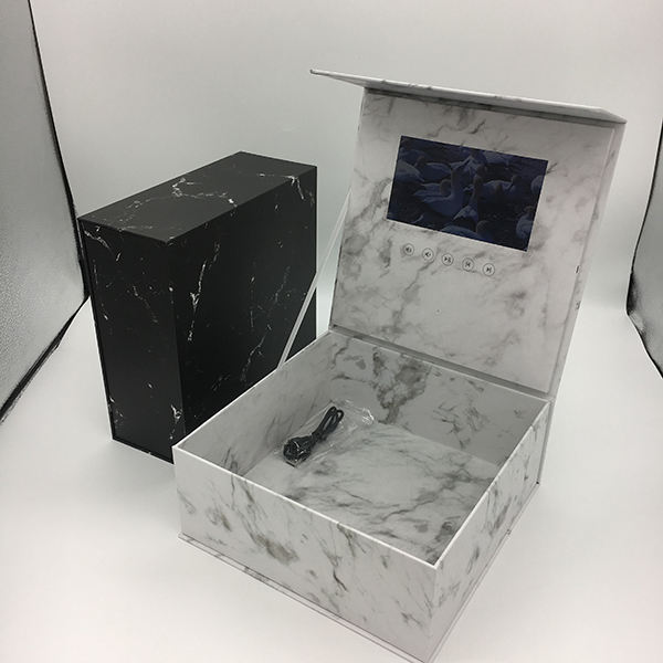 Black and white marble pattern style book box gift box