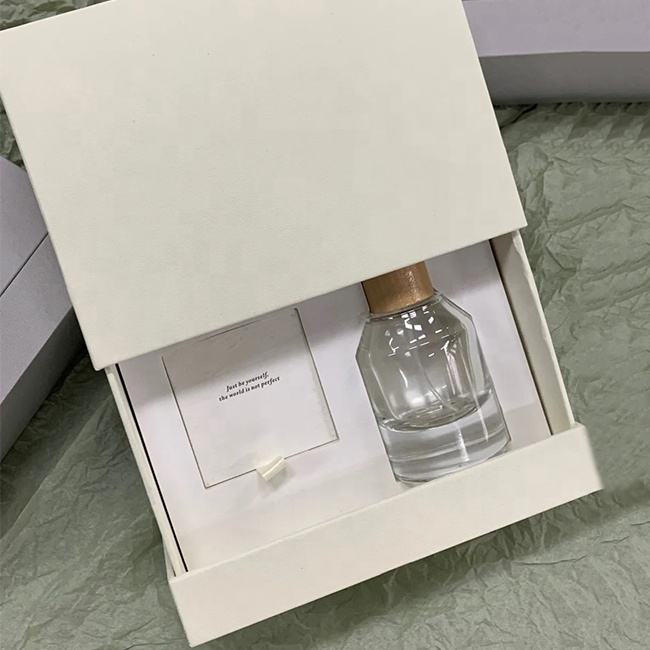 Premium white packaging hard box perfume drawer storage box