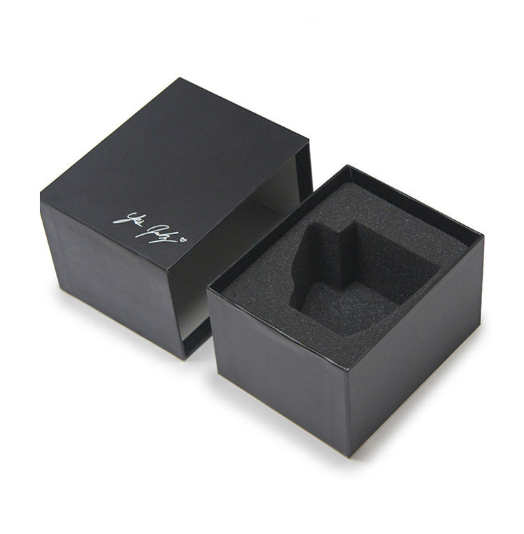 Drawer pulls out gift box with foam insertable mug design