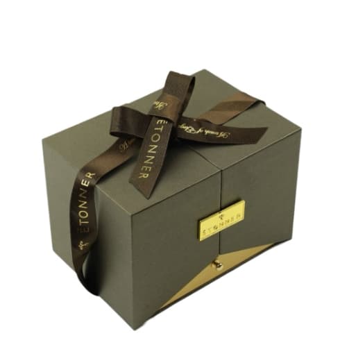 Luxe Center-Opening Paper Box - Elegant Gift Packaging
