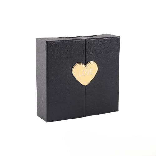 Customizable Dual-Open Paper Gift Box with Necklace Holder