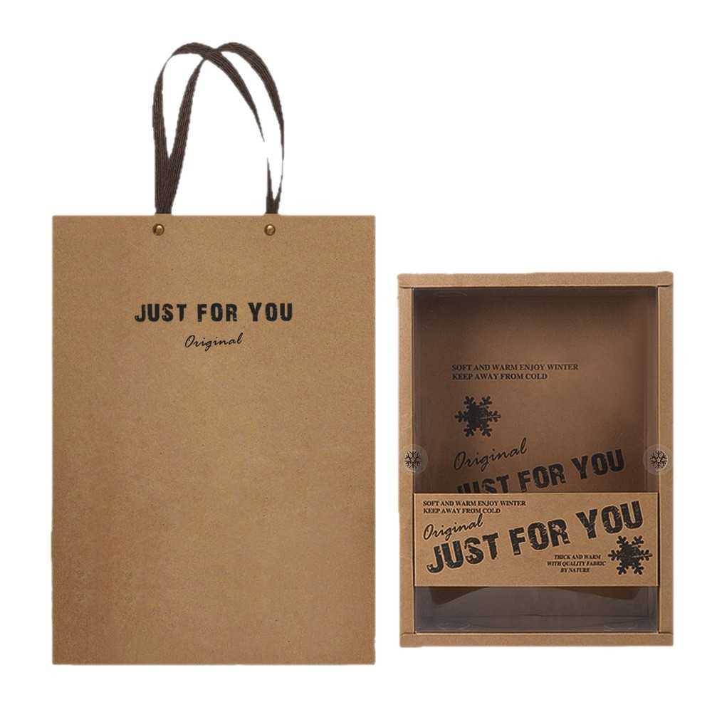 Customizable Kraft Window Gift Box & Bag Set