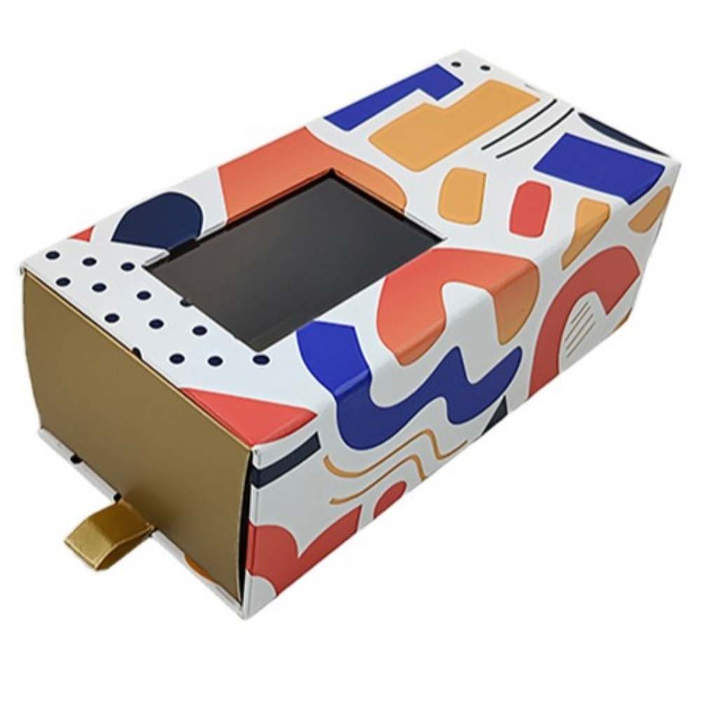 Custom Printed Pull-Out Window Packaging Box - Assorted Colors