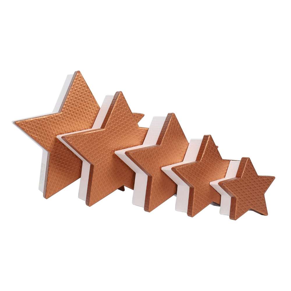 Customizable Star-Shaped Lid & Base Boxes  Many Colors