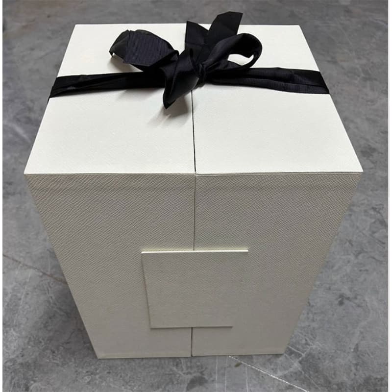 Customizable Double-Door Gift Box with Ribbon Tie