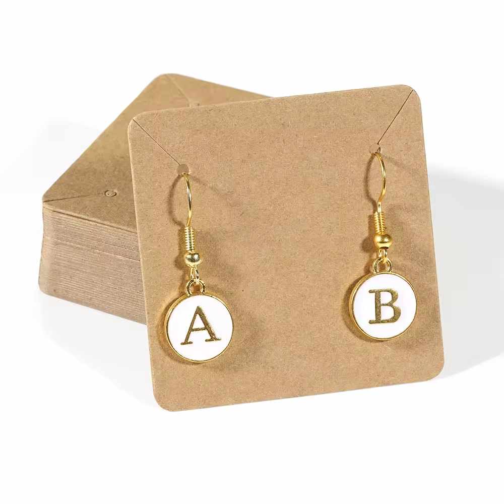 Tag Label Custom Hot Sale Cheap Factory Price Fashion Luxury Digital Printed Kraft Paper Cardboard Jewelry Label Earrings Card