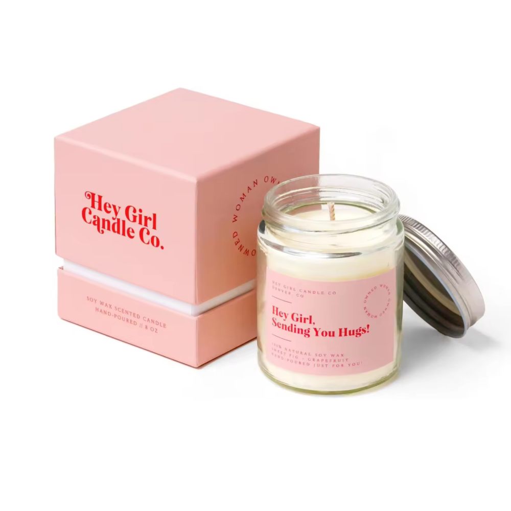 Wholesale Custom Logo Premium Luxury Cardboard Raphe Paper Gift Box for Candle Packaging