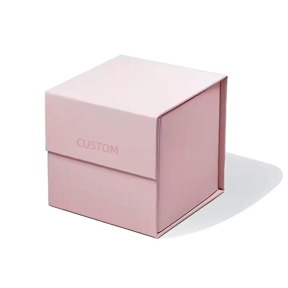 Personalized Custom Design Packaging Gift Box Empty Rigid Paper Folding Magnetic Candle Box Packaging