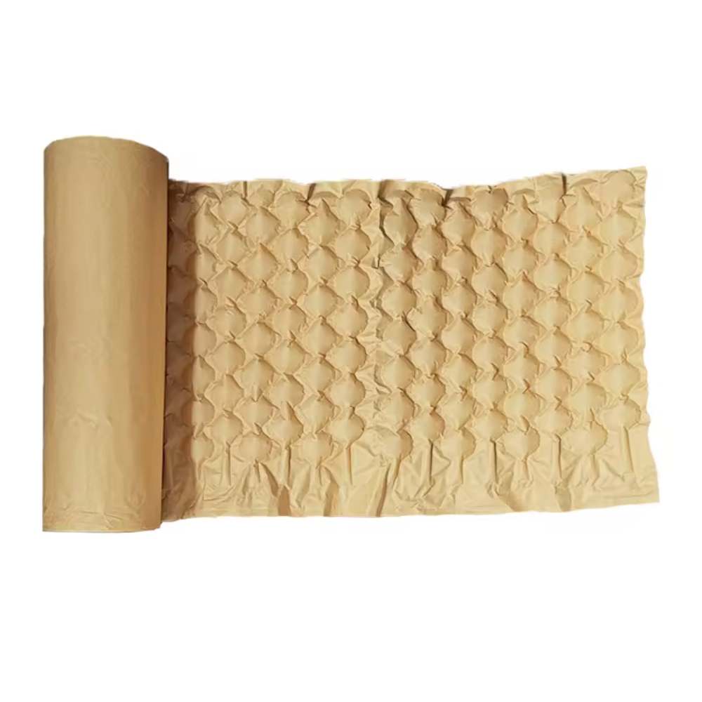 Compostable Paper Packaging Biodegradable Kraft Paper Bubble Film with Shockproof Air Protective Bag for Eco-Friendly Packaging