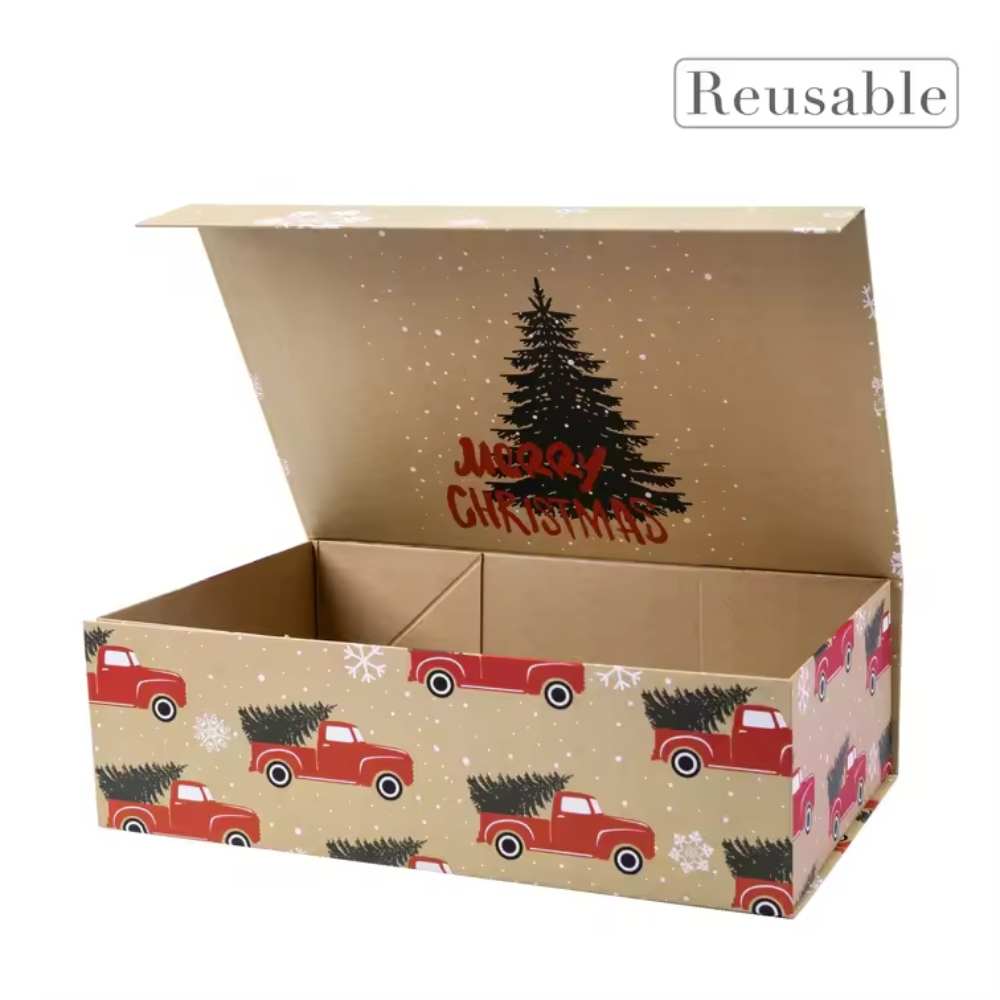 Professional Manufacturer Custom Printed Rigid Cardboard Magnetic Folding Festival Gift Box for Celebration