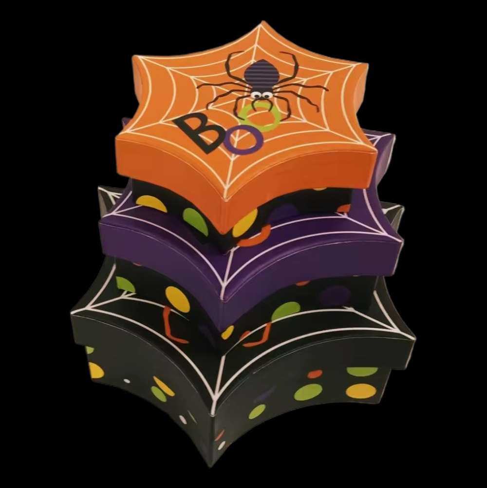 New Arrivals Printing Coffin Pumpkin Custom Shaped Candy Packaging Rigid Paper Gift Box for Halloween