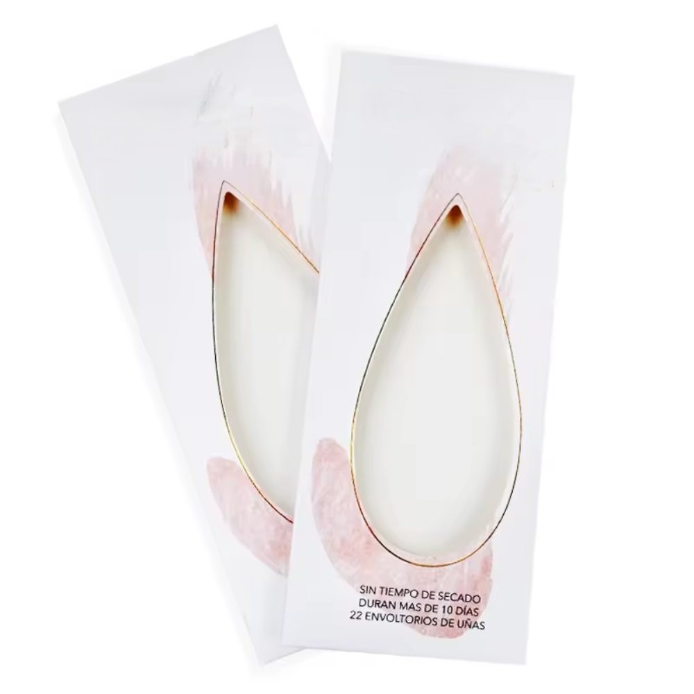 Hot Sales Custom Nail Art Sticker Packaging Box Nail Wraps Packaging Paper Boxes with Clear Window