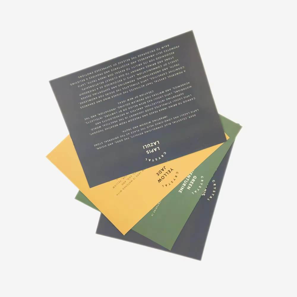 Hot Sale Custom High Quality Colorful Greeting Card Embossing Gold Foil Stamp Thank You Card
