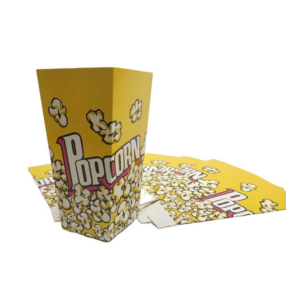 Wholesale Cheap Disposable Pop Corn Boxes Packaging Fashion Custom Printed Paper Popcorn Box