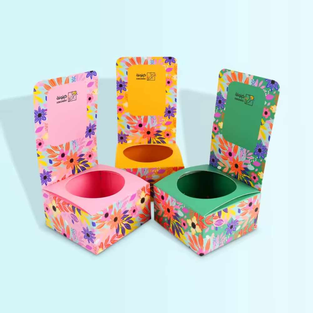 Hot Selling Foldable Florist Packaging Green Box for Flowerpot Rose Green Plant Packing
