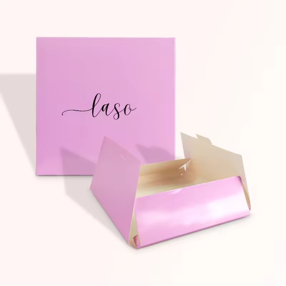 Hot Sale Custom Logo Pink Folding Paper Envelope Box for Packaging