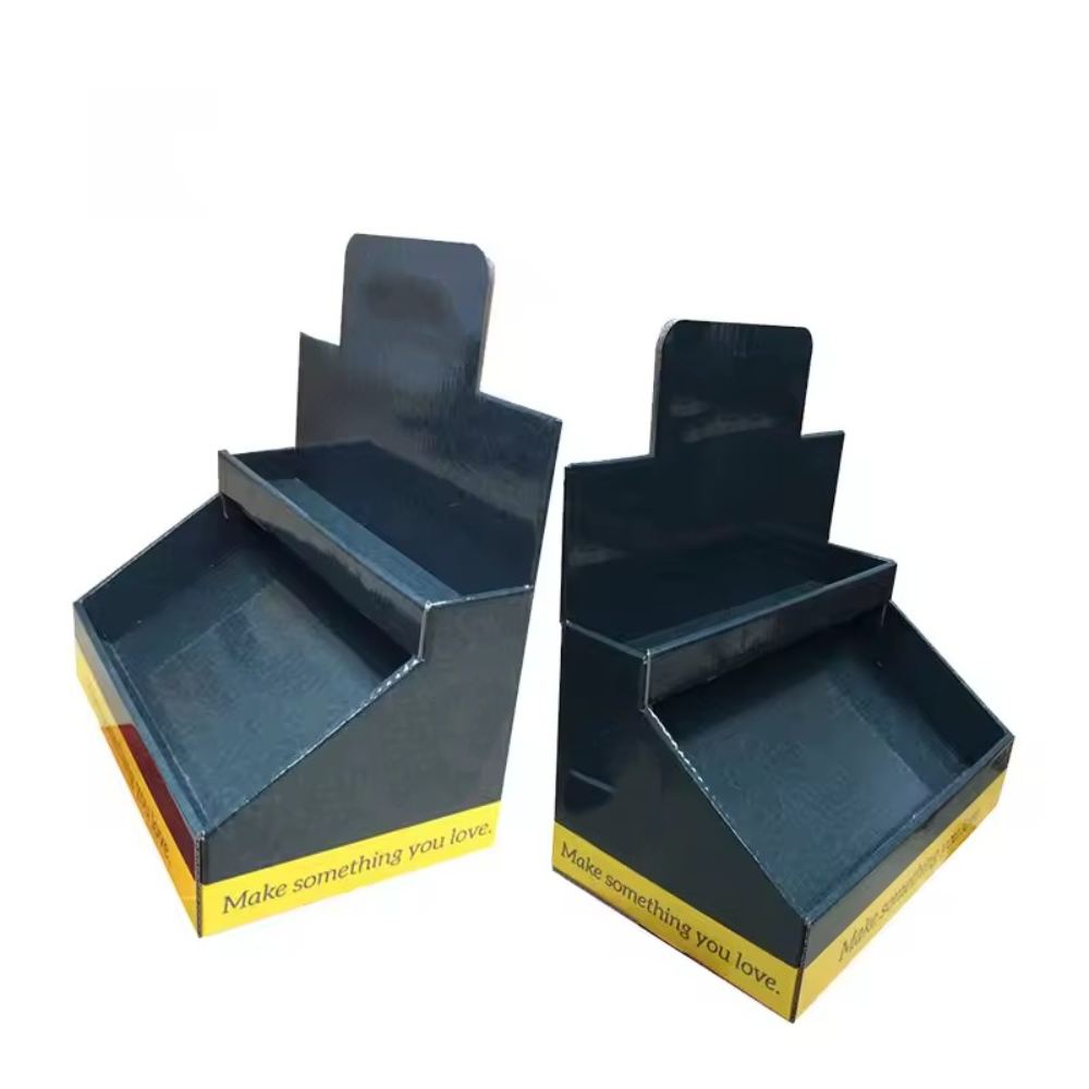 Custom Modern Foldable Paper Portable Counter Carton Display Box for Cardboard Food Product Retail Store Shopping Table Counter