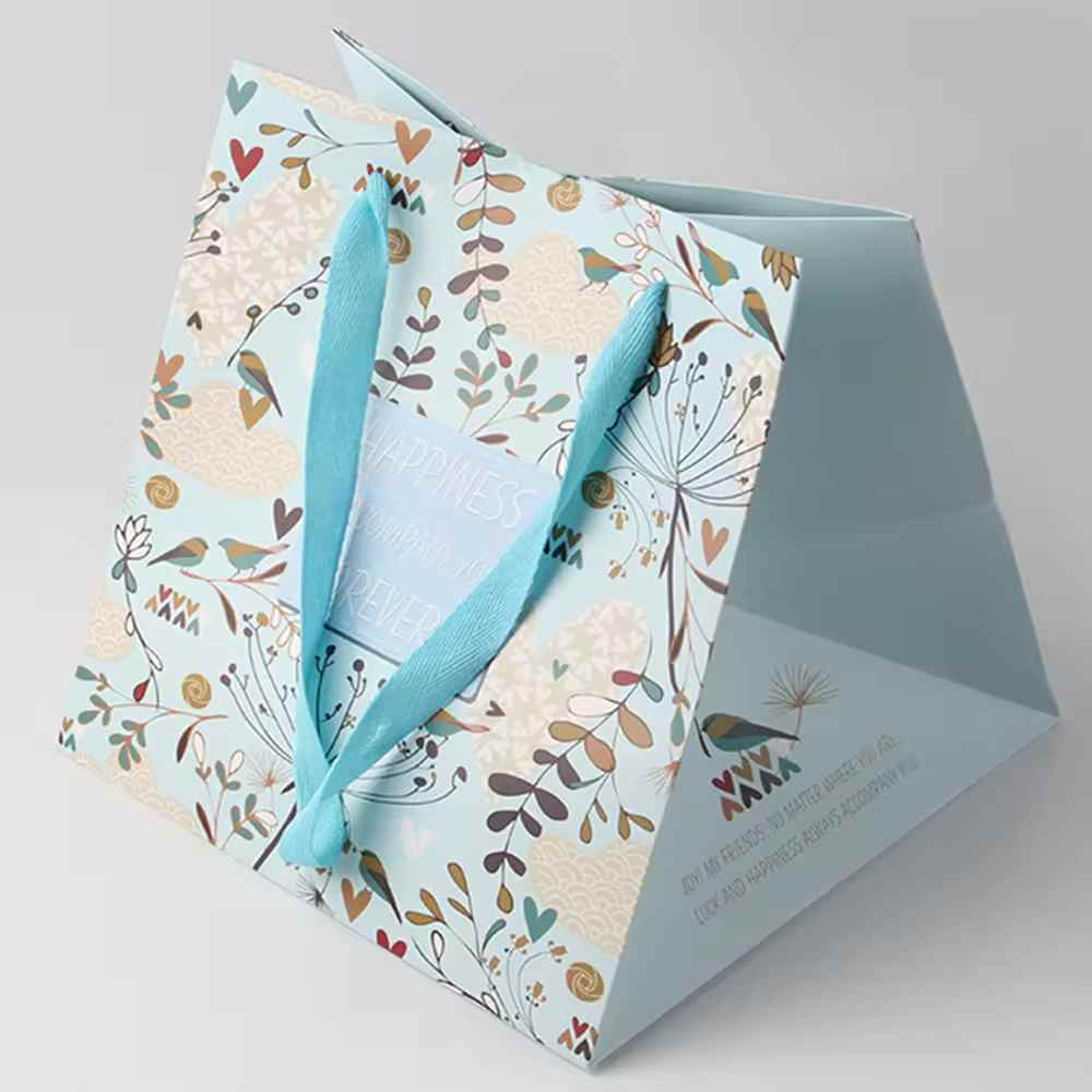 New Trending Custom Paper Shopping Gift Box Bag Customized Luxury Colorful Craft Paper Bag with Handle