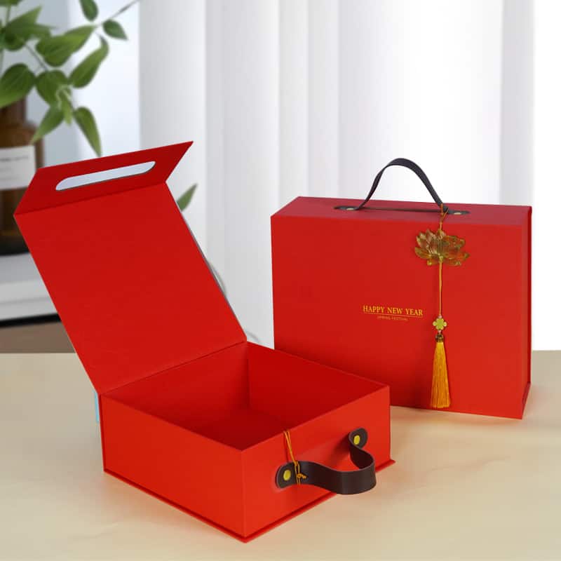 Cardboard Packaging Magnetic Seal Red Gift Box Wholesale.jpg