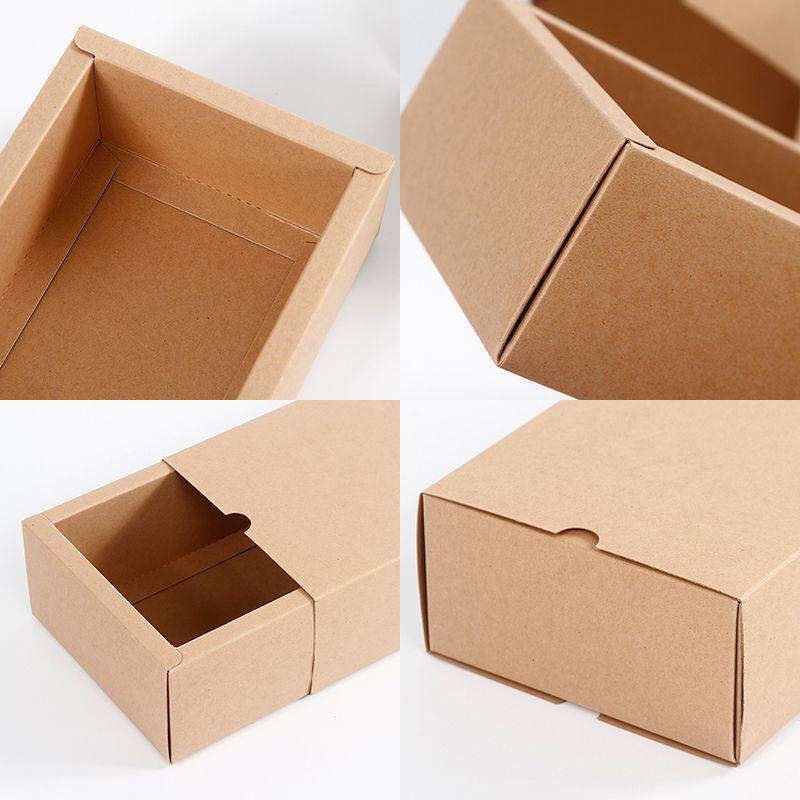 Custom wholesale kraft paper box folding drawer box gift wrapping paper box.jpg