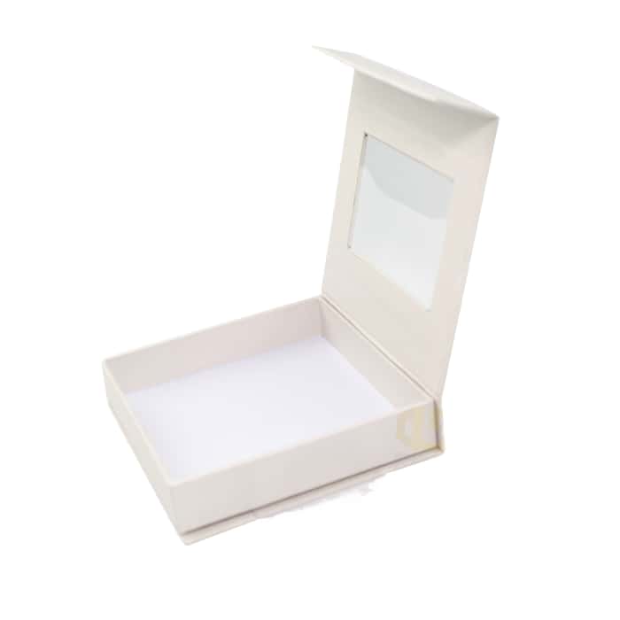 Collapsible white window gift box packaging.jpg