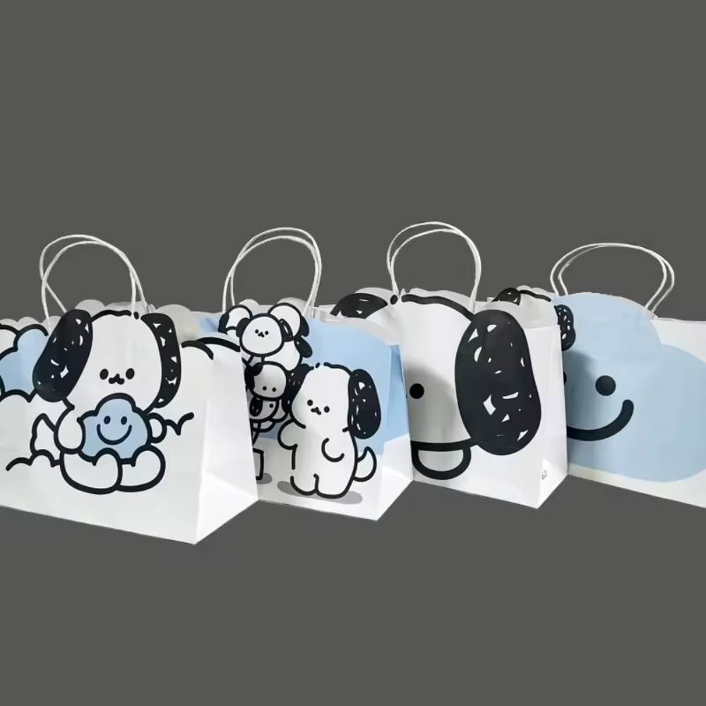 Custom Cartoon Jelly Dog Cloud-Shaped Kraft Paper Bag Cute Fashion Style Gift Paper Bag for Retail Store_1.jpg